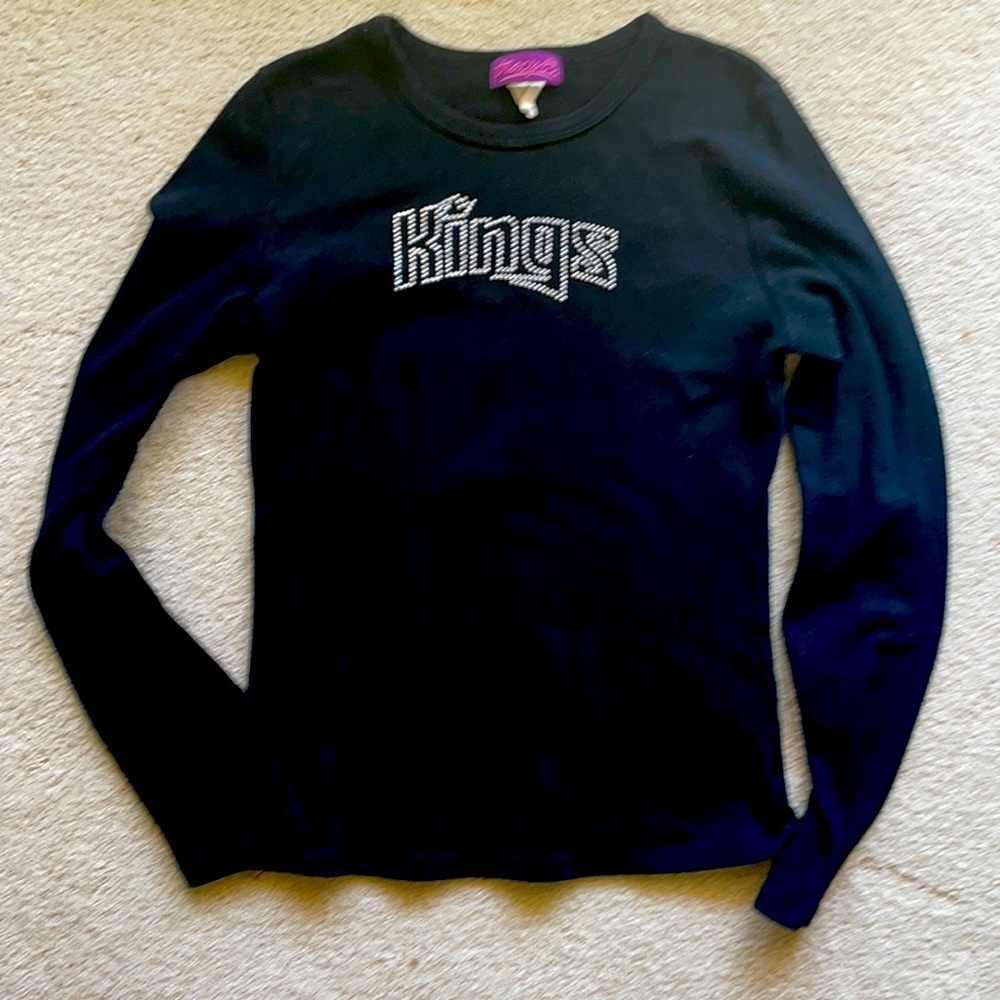 Sacramento Kings rhinestone long sleeve shirt M